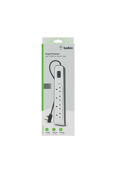 Belkin شريط حماية من زيادة التيار الكهربائي رباعي الاتجاهات بطول 2 متر