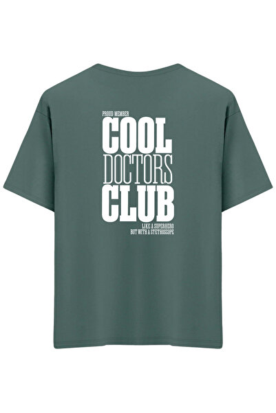 BetterThanCo Cool Doctors Club Printed Crew Neck Oversized T-Shirt