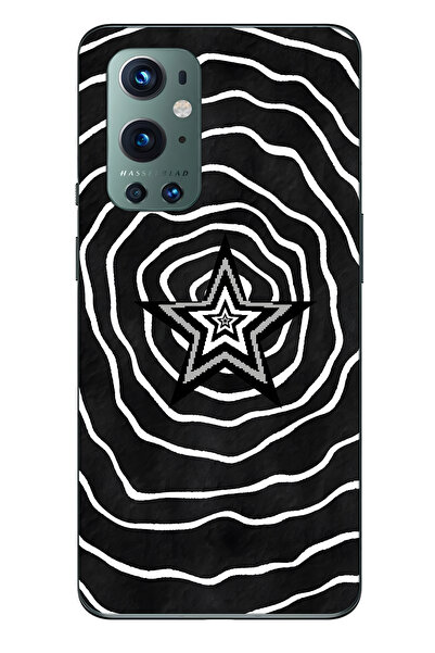 FLAMENKO حافظة هاتف شفافة متوافقة مع One Plus 9 Pro باللونين الأسود والأبيض Y...