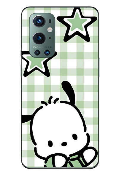 FLAMENKO حافظة هاتف شفافة متوافقة مع هاتف ون بلس 9 برو كيوت دوج منقوش