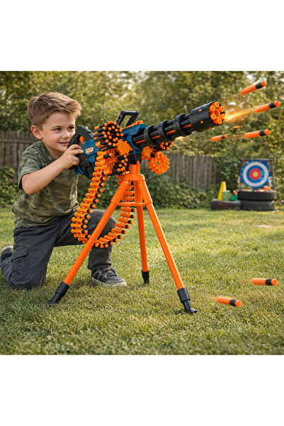 OEM Toy Machine Gun, Stable Tripod and 96 Foam Bullets, Continuous Launch, 8+...