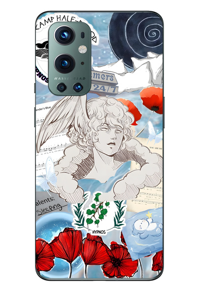 FLAMENKO حافظة هاتف هيبنوس منقوش شفافة متوافقة مع ون بلس 9 برو