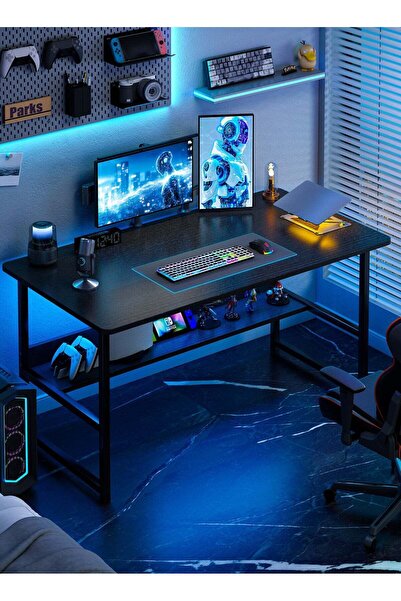 Lafulaifu 55*75cm Computer Desk With Storage Bookshelf Gaming Table