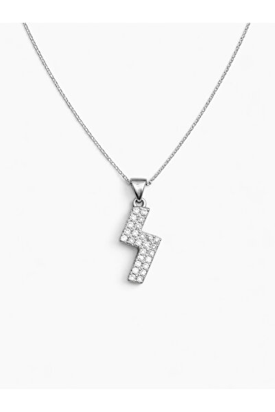 FELICELY FOR LOVELY MOMENTS 925 Silver Rhodium Plated Thunder Necklace