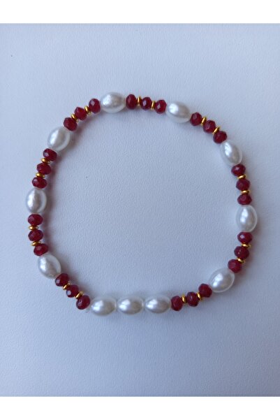 Handmade Brățară perle calcedonie