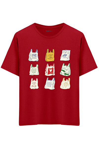 BetterThanCo Bags Printed Crew Neck Oversized T-Shirt