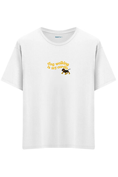 BetterThanCo Plimbare câini cu imprimeu guler rotund supradimensionat tricou