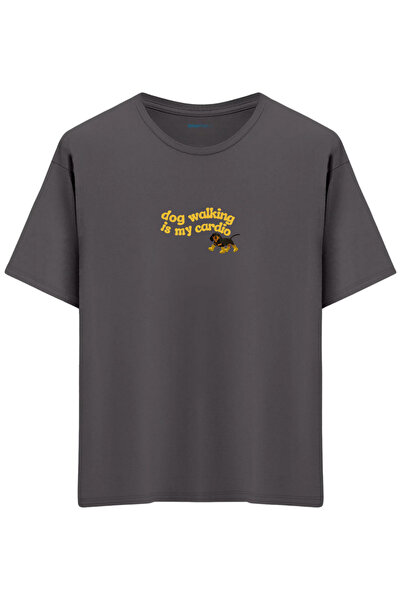 BetterThanCo Plimbare câini cu imprimeu guler rotund supradimensionat tricou