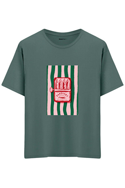 BetterThanCo Sardines Printed Crew Neck Oversized T-Shirt