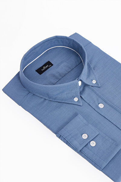 Tudors Men's Big Size Large Size Long Sleeve 100% Cotton Linen Texture Single...