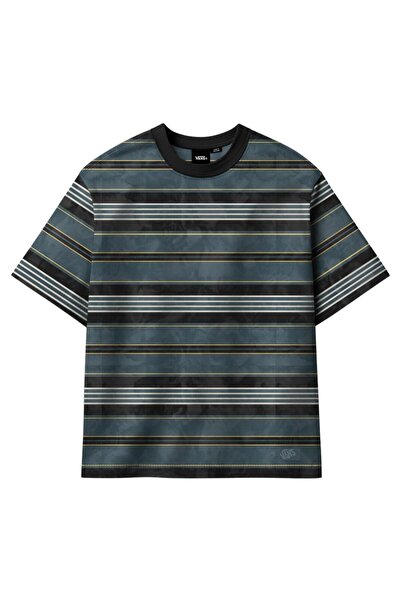 Vans 000T6Bfrj1-R Pique Stripe Ss Knit Men's T-Shirt Black