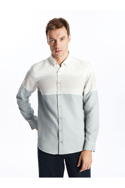LC Waikiki Regular Fit Long Sleeve Striped Men's Shirt