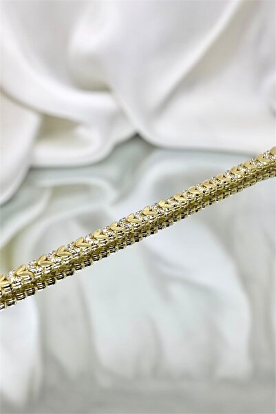 MatmazelLavinya Başak Model Zircon Stone Gold Bracelet