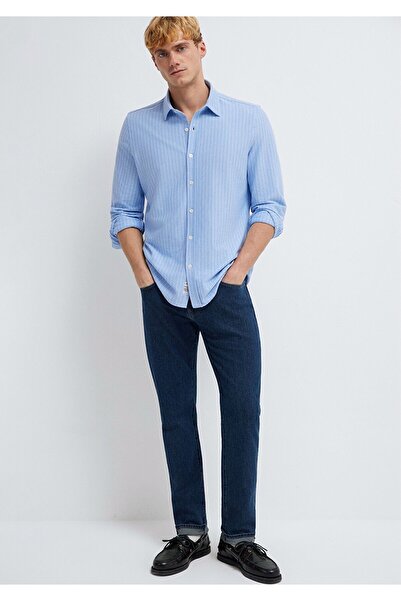 Mavi yeni sezon Çizgili gömlek