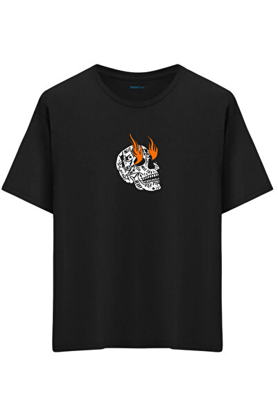 BetterThanCo Rok zvezda Štampano okrugla kragna Oversize kroj T-shirt