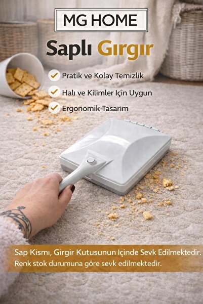 VENON Ergonomik Saplı 3 Fırçalı Gırgır Süpürge Manuel ❤️ Halı ve Tüy Temizley...