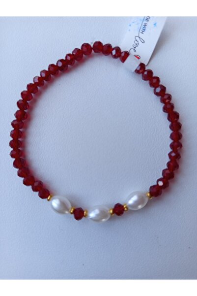 HandMadeBuy Brățară perle și mărgeluțe burgundy