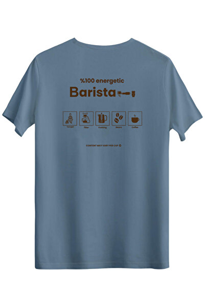 BetterThanCo Μπλουζάκι Barista με τύπωμα Crew Neck oversized