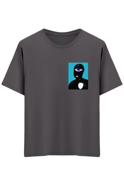 BetterThanCo Ochiul Oracolului cu imprimeu guler rotund supradimensionat tricou