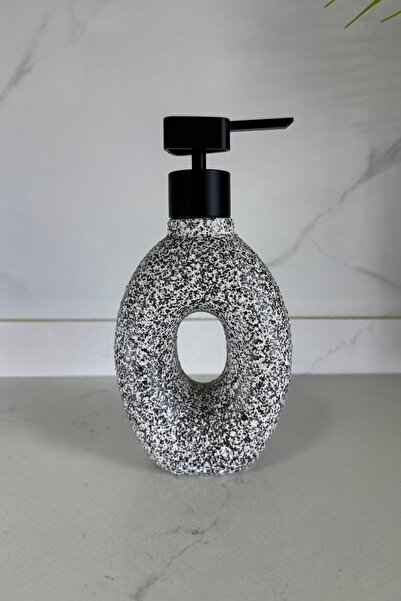 Albergio Cream Porcelain Liquid Soap Dispenser 350 ml Perforated Design – Por...