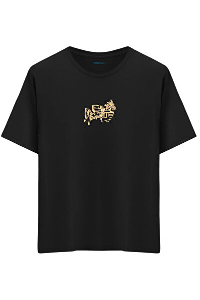 BetterThanCo Summer Table Printed Crew Neck Oversized T-Shirt