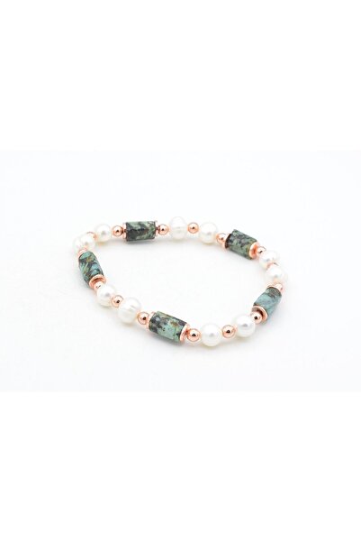 Murty99 Genuine Natural Pearl and African Turquoise Stone Bracelet