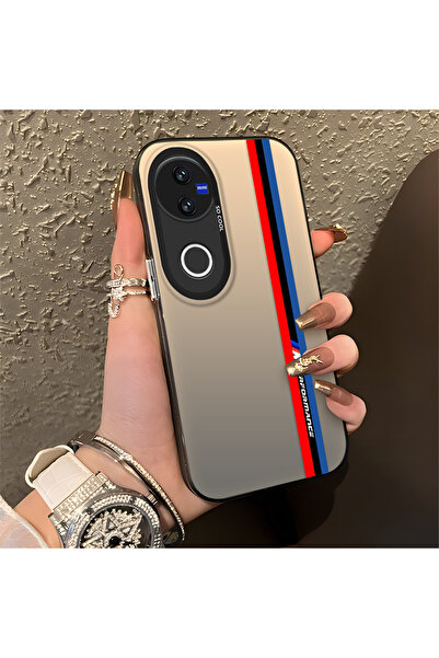 Hontinga حافظة هاتف من السيليكون متوافقة مع هاتف Vivo V50، حافة صلبة من الخلف...