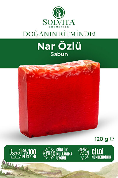 Solvita Cosmetics Nar Özlü %100 El Yapımı Gliserinli Sabun – Günlük Bakım & C...