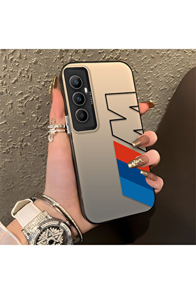 Hontinga حافظة Realme C65 متوافقة مع حافة السيليكون الصلبة ومضادة للسقوط BMW ...