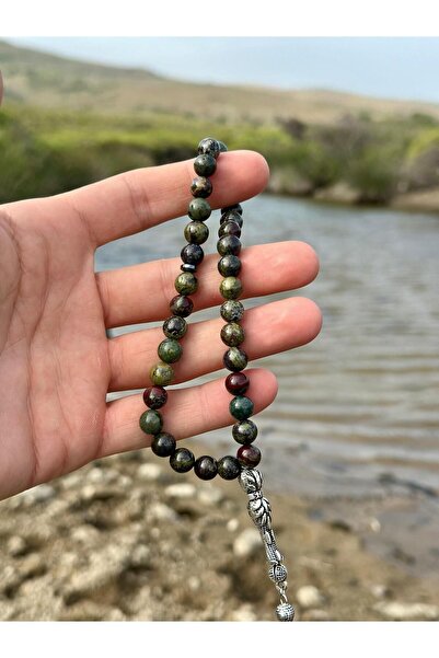 Zodyak Doğal Taş 33 Piece Globe Cut Jasper Prayers Beads