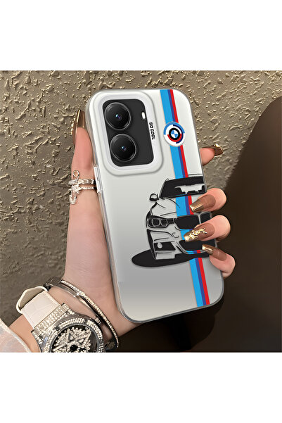 Hontinga Poco X7 Pro Uyumlu BMW Desenli Silikon Kenar Sert Arka Anti Düşme Te...