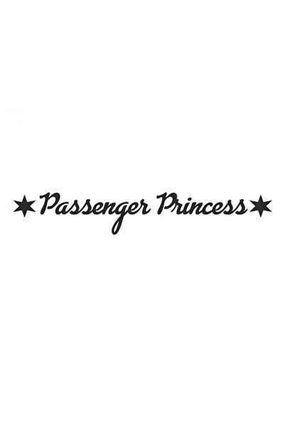 Universal Car Sticker 'Passenger Princess', 25cm, Black