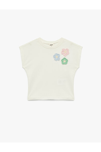Koton Σετ Βαμβάκι λουλουδάτων μπλουζών Με λεπτομέρεια απλικέ χωρίς μανίκια με...
