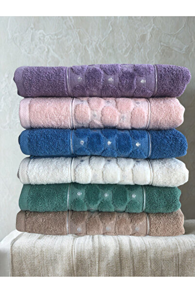 Modella Life Miosse Pure 50X100 6-Piece Pack Luxury Cotton Hand and Face Towe...