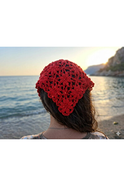 ENA Hand-Knitted Bandana, Hair Accessory, Bohemian Pinterest Style Knitted Ba...