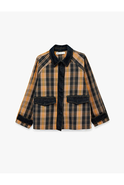 Koton bumbac piese cu mânecă lungă și guler clasic cu detaliu la buzunar ecos...