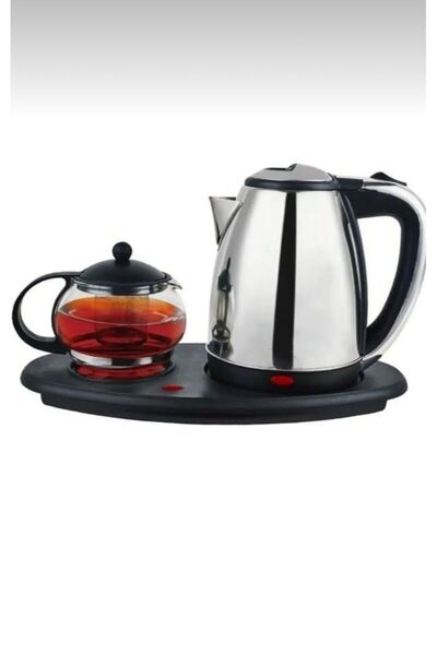 Denx Kettle with tea tray, electric kettle with tea tray and automatic shut-o...