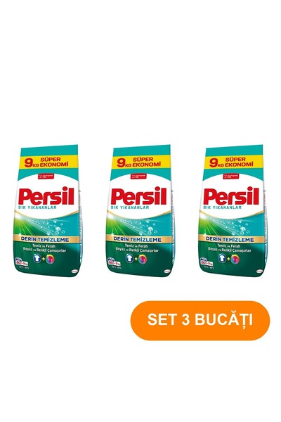 Persil SET 3 PIECES - Laundry Detergent Powder 9 kg (Approx. 60 Washes)