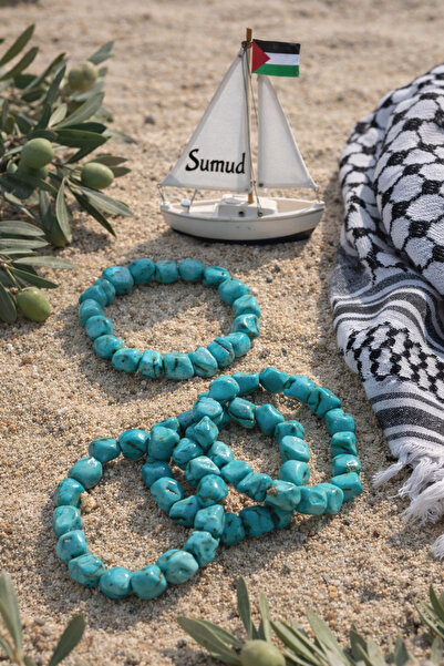 Günebakan Natural Cut Turquoise Sumud Bracelet
