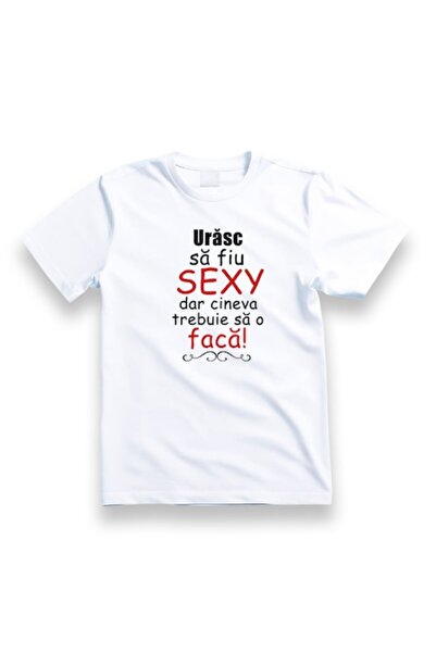 ROLY Men's Cotton T-Shirt with Message: 'I Hate to Be Sexy But Someone Has to...