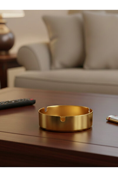 mucit home Gold Stainless Metal Ashtray