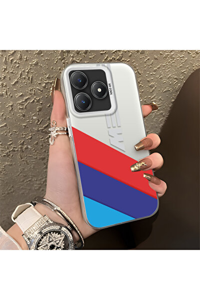 Hontinga حافظة Realme C61 متوافقة مع حافة السيليكون الصلبة ومضادة للسقوط BMW ...