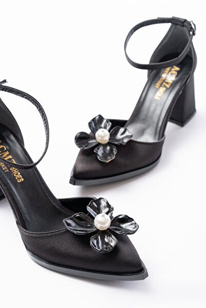 trendyes حذاء جريس بيرلي ديتيلد سبايتد تو كي حذاء بكعب عريض يو