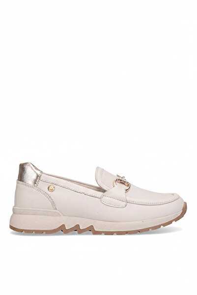 Mammamia D26Ya-3975 Women's Genuine Leather Casual Shoes Cream