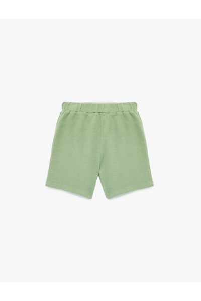 Koton Pantaloni scurți din bumbac cu talie elastică și detaliu de buzunar basic