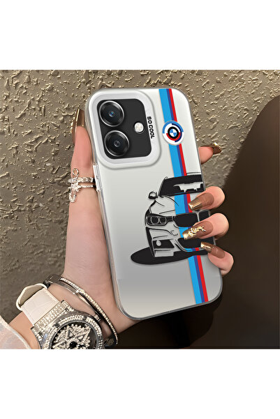 Hontinga حافظة هاتف OPPO A3x 4G متوافقة مع BMW منقوش ذات حافة من السيليكون وظ...