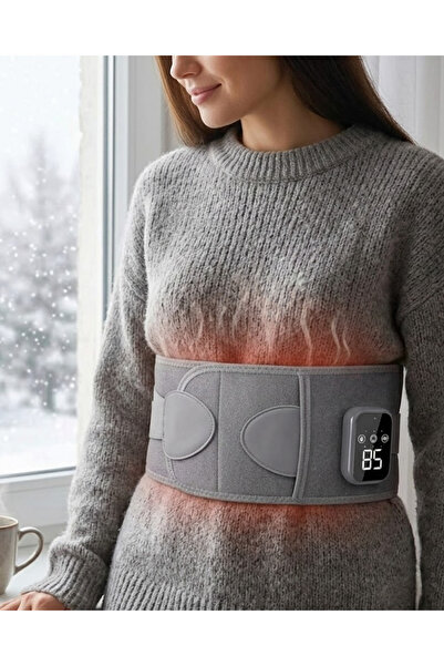 Genel Markalar 3 Kademe Isıtmalı ve Titreşimli Bel Destek Kemeri Ergonomik Ta...