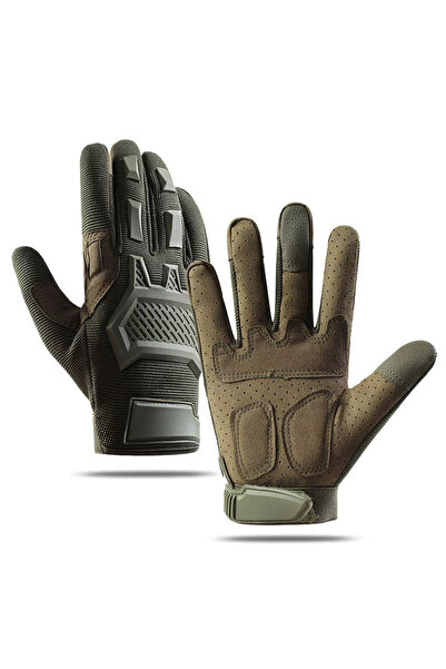 OBRO Men’s Tactical Military Gloves – Rubber Protection, Anti-Slip, Touchscre...