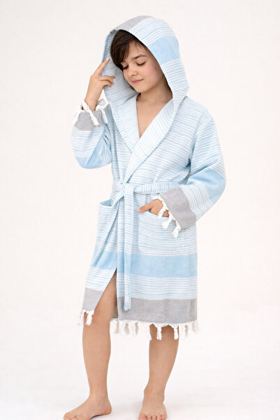 EMİLLİE منشفة ميرا للأطفال - رداء حمام بيشتمال للجنسين - 100% قطن