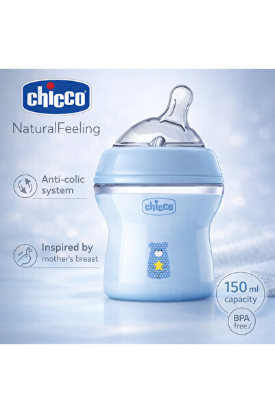 Chicco Biberon NaturalFeeling 150ML 0+ baiat hranire naturala anti colici